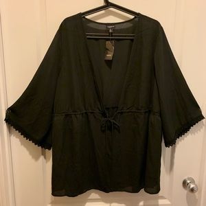 Torrid Black Sheer Tunic
